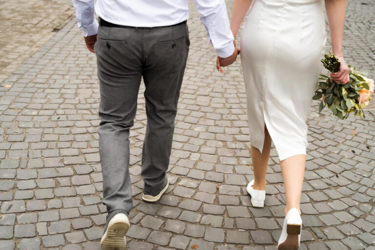 walking down the aisle