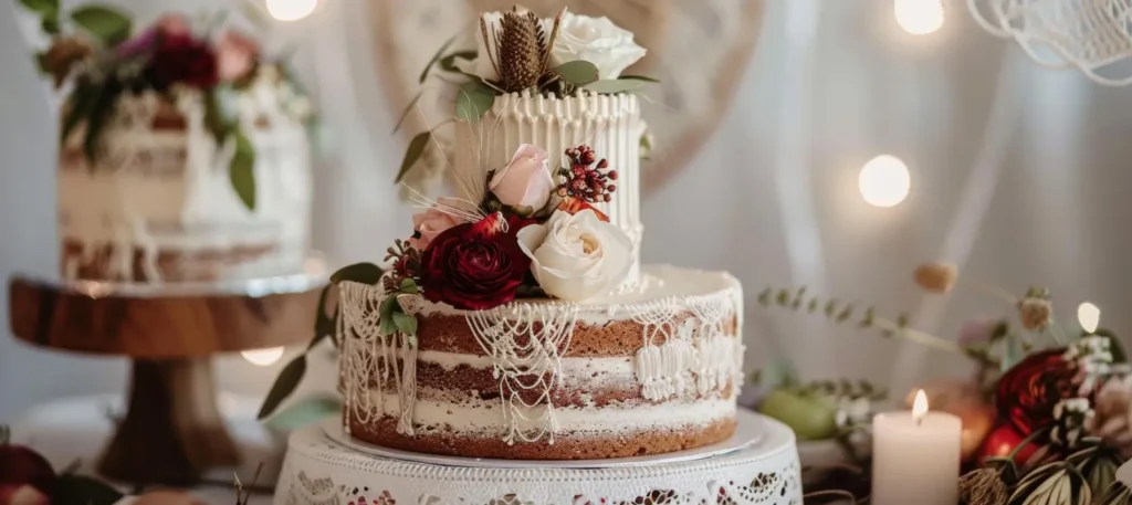 Wedding cake on a table